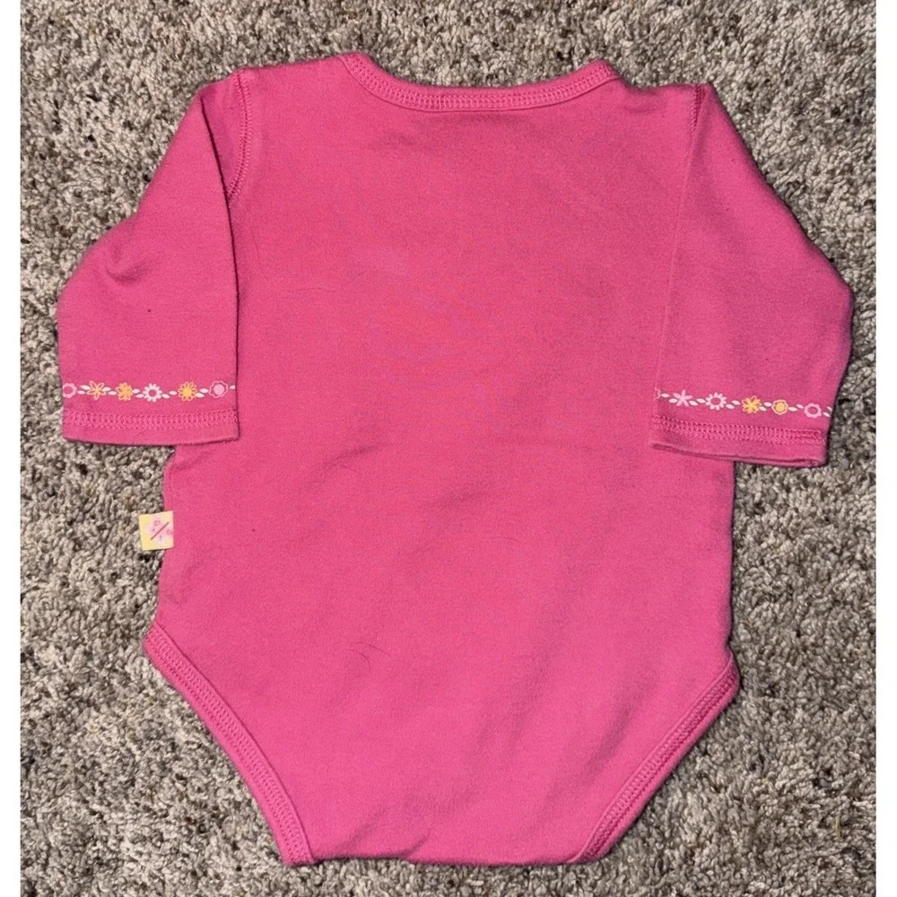 Vintage Tykes Carter's Newborn‎ Baby Bodysuit Pastel Stripe Floral Snap Small